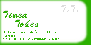 timea tokes business card